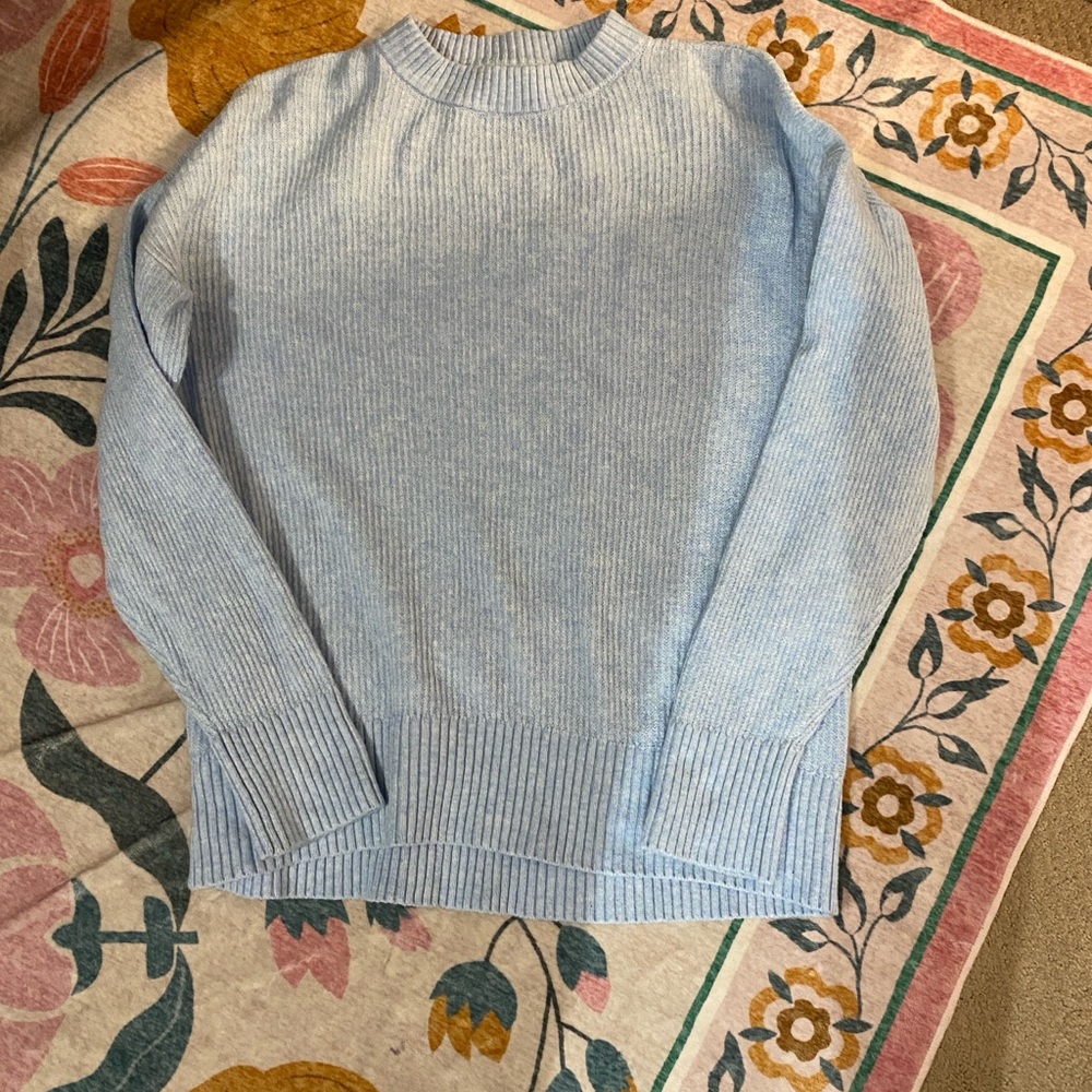 Old Navy Light Blue Women's Crew Neck Sweater TALL